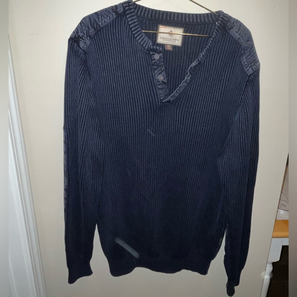 Legendary whitetail blue sweater long sleeve